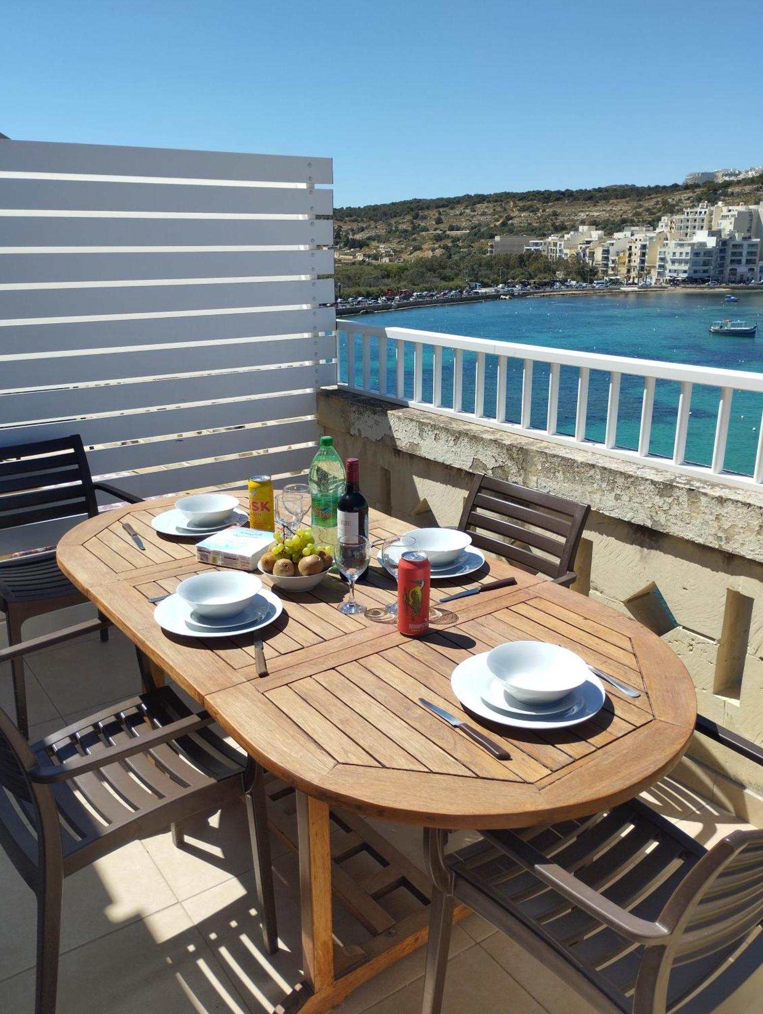 Appartement Blue Harbour Seafront Penthouse With Large Terrace With Panoramic Sea Views - By Getawaysmalta à San Pawl il-Baħar Extérieur photo